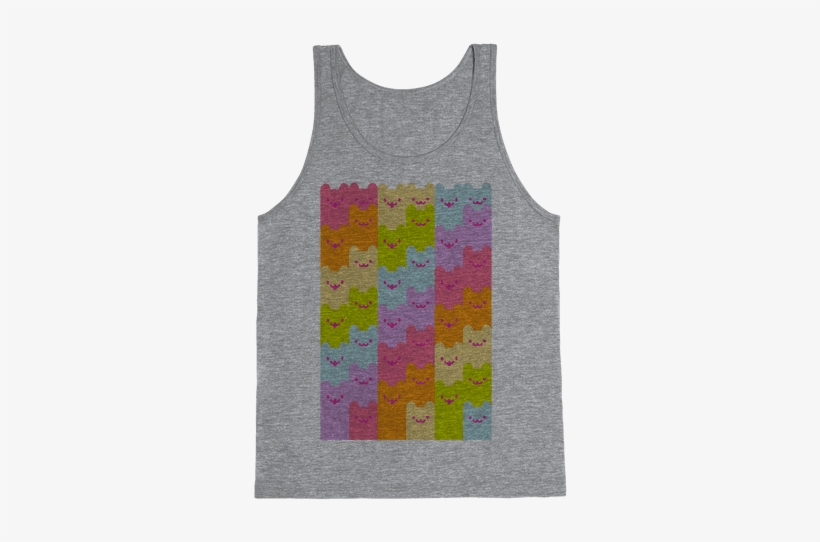 Pastel Rainbow Cats Tank Top - T-shirt, transparent png #2954746