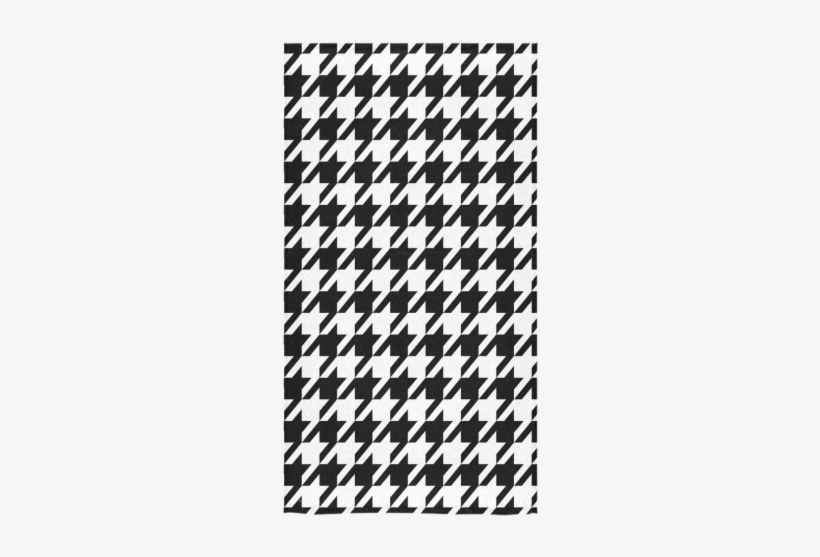 Black And White Houndstooth Classic Pattern Bath Towel - Houndstooth, transparent png #2955007