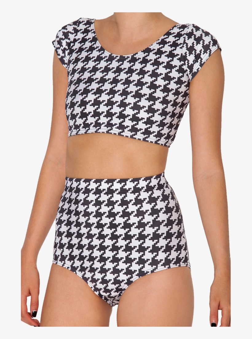 Houndstooth Nana Suit Top - Home Decorators Collection Houndstooth Black 7 Ft., transparent png #2955031
