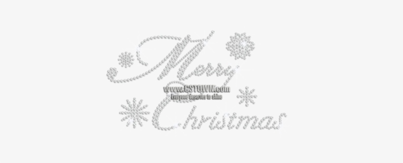 Custom Merry Christmas Iron-on Rhinestone Transfer - Calligraphy, transparent png #2955180