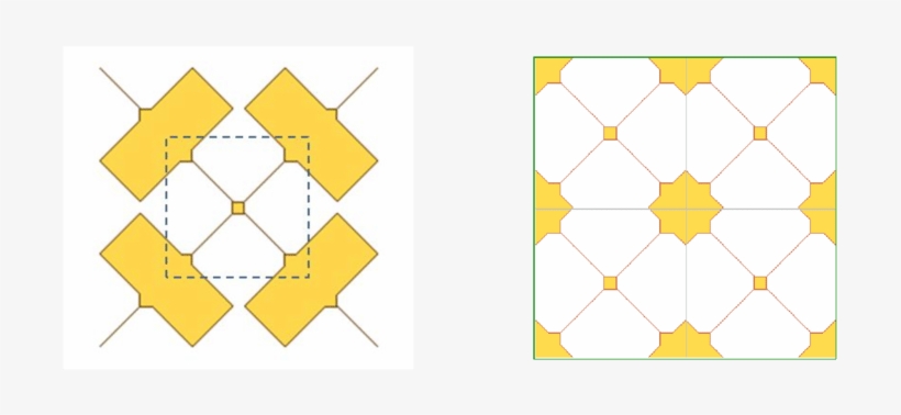 A Symmetric Filled Curve Showing A Square Tile And - Motif, transparent png #2955597