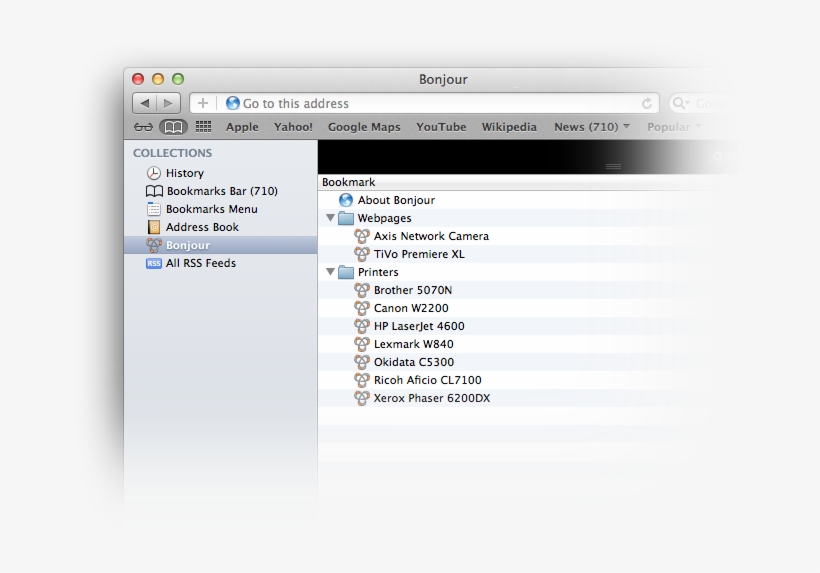 Safari Bonjour List, transparent png #2955867