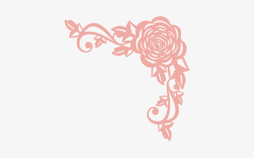 Rose Corner Flourish Svg Scrapbook Cut File Cute Clipart - Corner Flourish Svg, transparent png #2956753