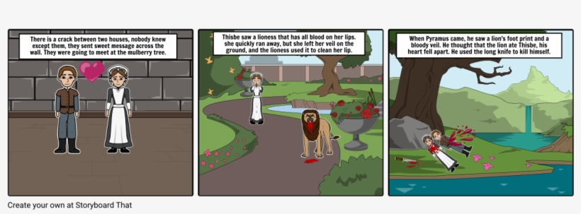 Pyramus And Thisbe - Cartoon, transparent png #2956774