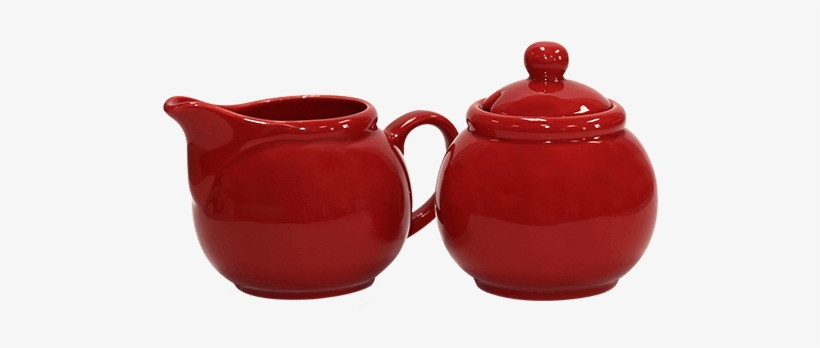 Cream And Sugar Set - Red Cream And Sugar, transparent png #2957647