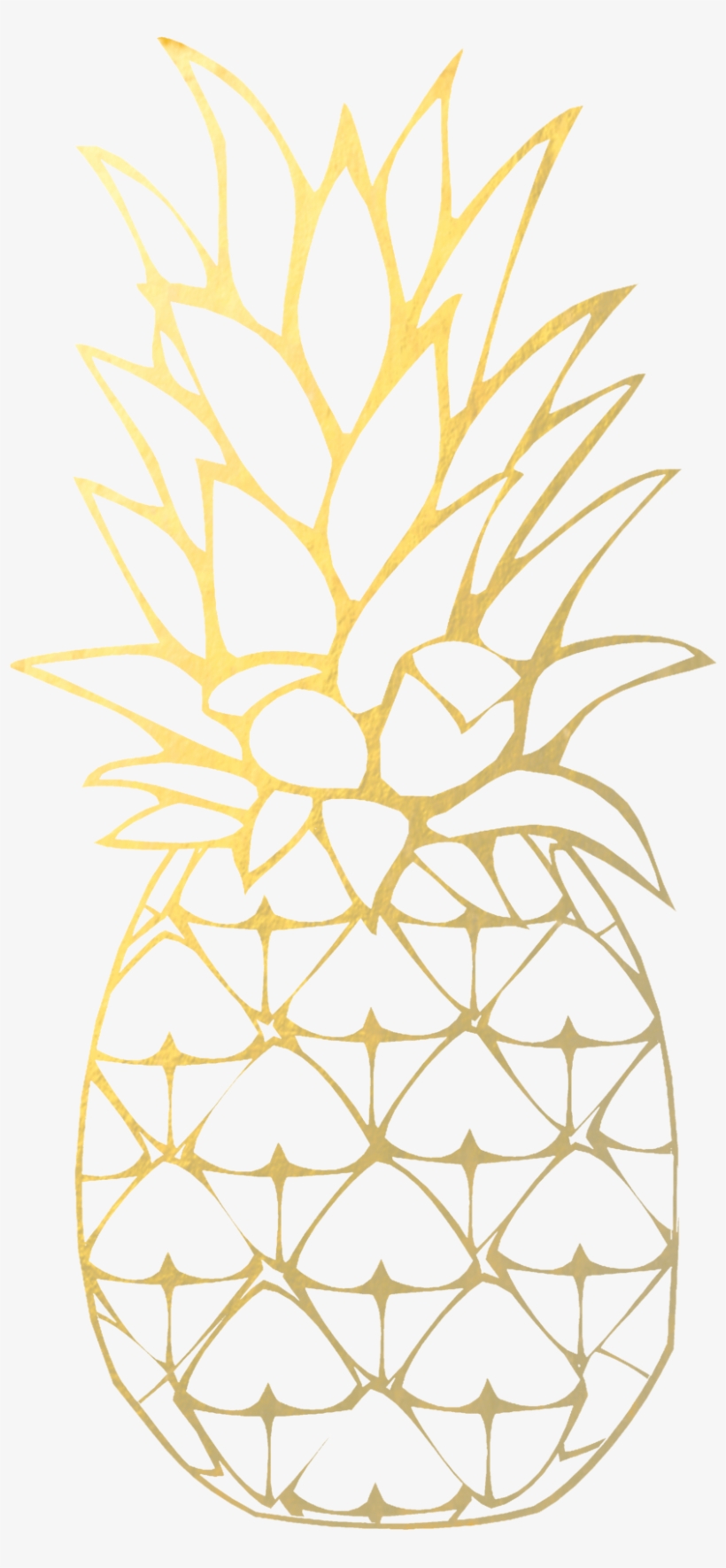 Gold Pineapple Png, transparent png #2958238