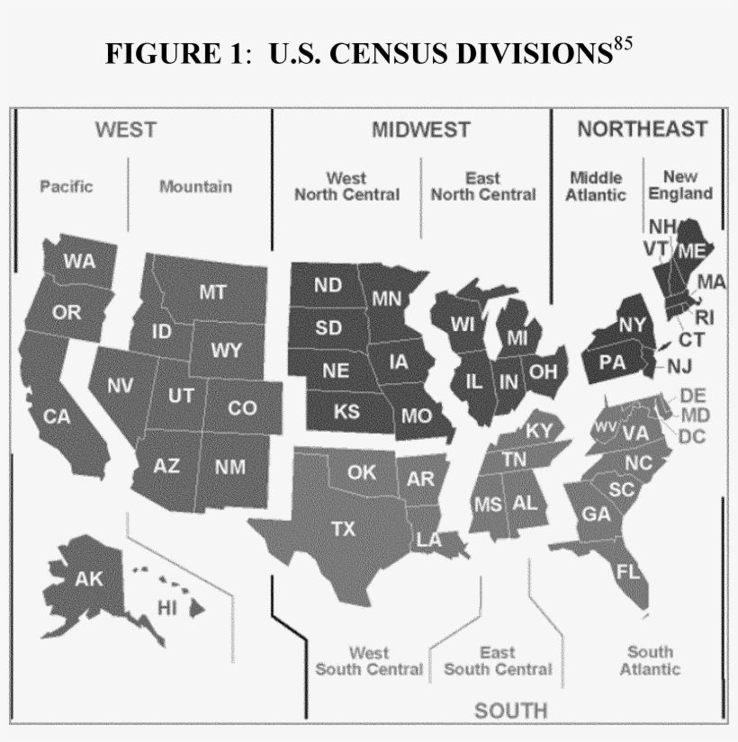 Federal Register - All 7 Regions Of The United States, transparent png #2958563