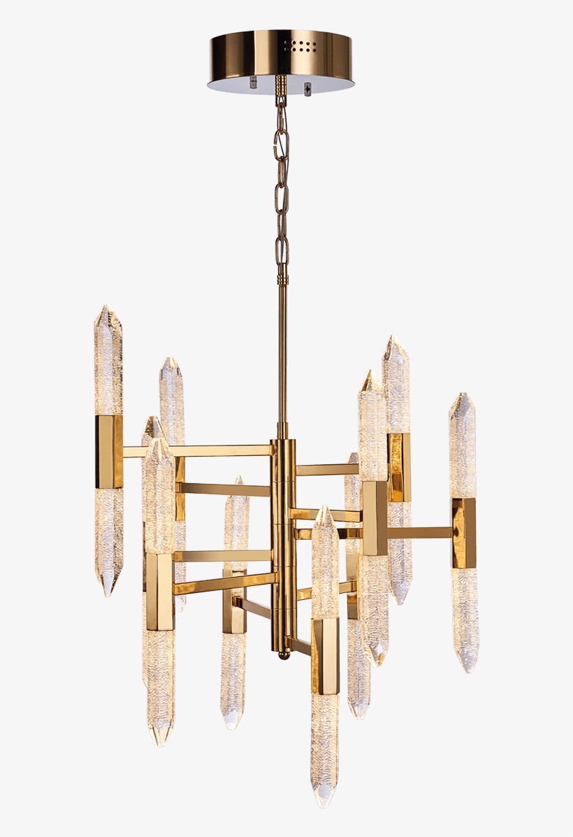 Shard 20 Light Adjustable Chandelier - Illuminati Md17003025-20agol Shard 10 Arm 20 Light, transparent png #2958749