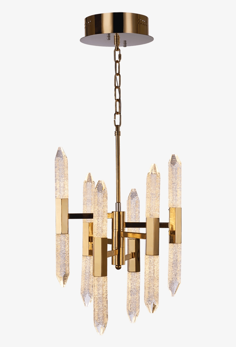Shard 12 Light Adjustable Chandelier - Illuminati Md17003025-12bgol Shard 6 Arm 12 Light Pendant, transparent png #2958771