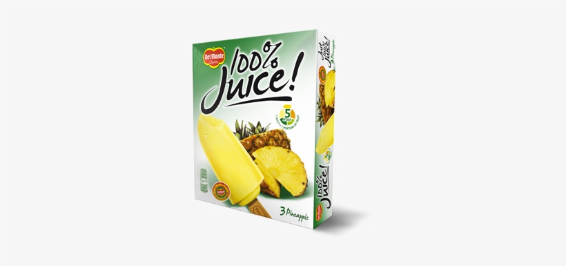 Del Monte Europe Juice Gold Pineapple Lolly - Del Monte 100% Pineapple Juice Lollies, transparent png #2958912