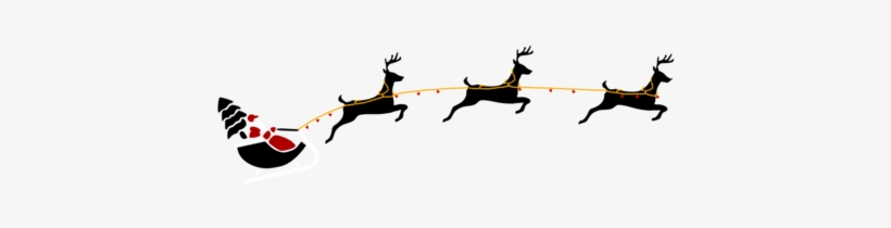 Santa Claus's Reindeer Santa Claus's Reindeer Christmas - Santa And Reindeer Png, transparent png #2959337