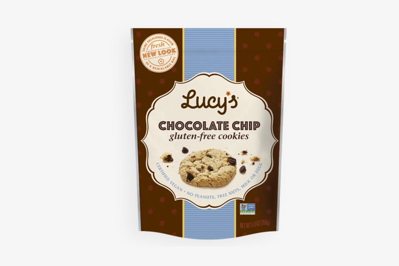 Lucy's Gluten-free Chocolate Cookies - Lucy's - Gluten-free Cookies Chocolate Chip - 5.5 Oz., transparent png #2959383
