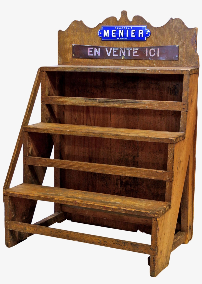 Nice Old Vintage Wooden Shop Stand From A Chocolatier - Shelf, transparent png #2959535