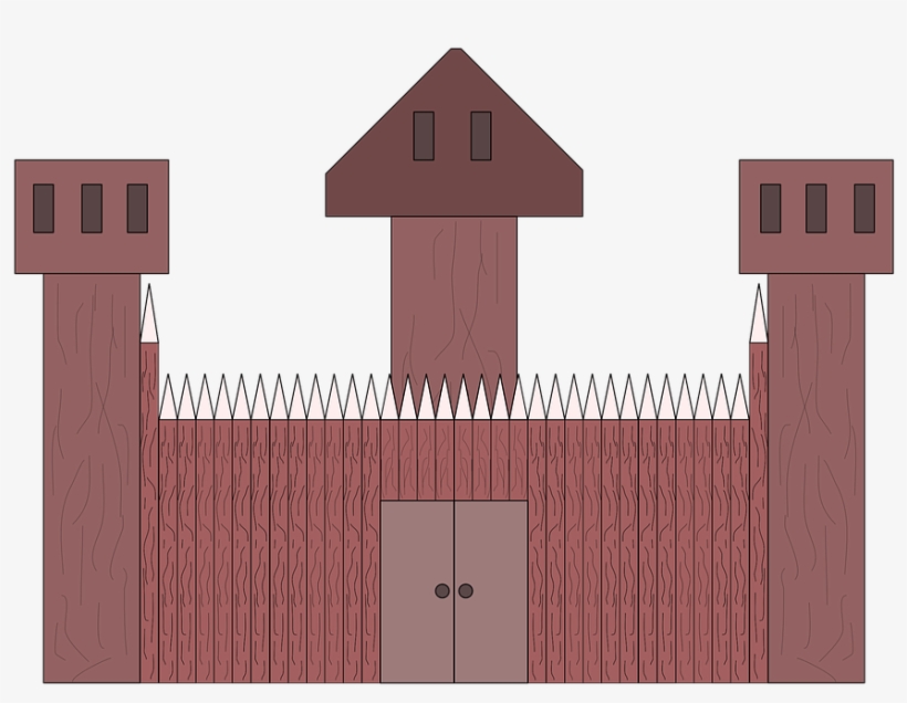 Wood Fort Wall - Forts Clip Art, transparent png #2959626
