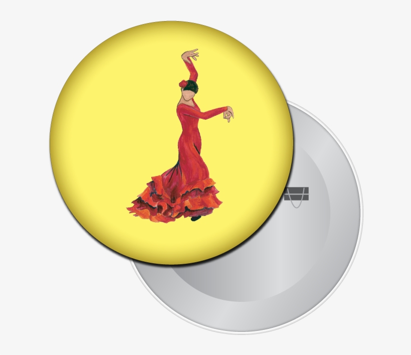 Bata De Cola Flamenco Button / Magnet - Dance, transparent png #2959651