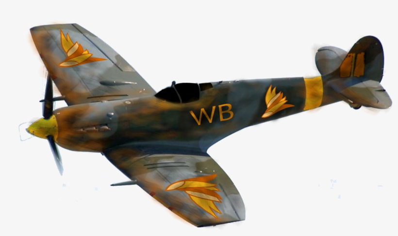 Riahz, Fighter, Namesake, Plane, Pun, Safe, Simple - Spitfire Clipped Wing, transparent png #2959717