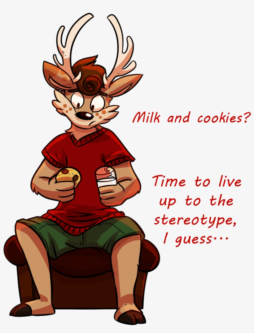 Milk And Cookies - Fat Furs Deer, transparent png #2960017