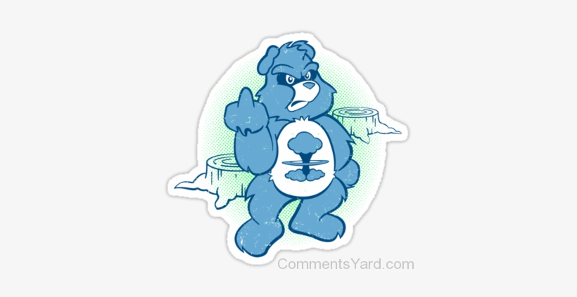 Angry Blue Care Bear, transparent png #2960223