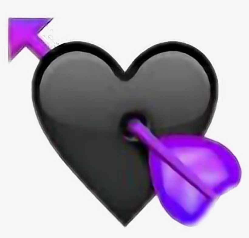 Transparent Black Heart Emoji, transparent png #2960558