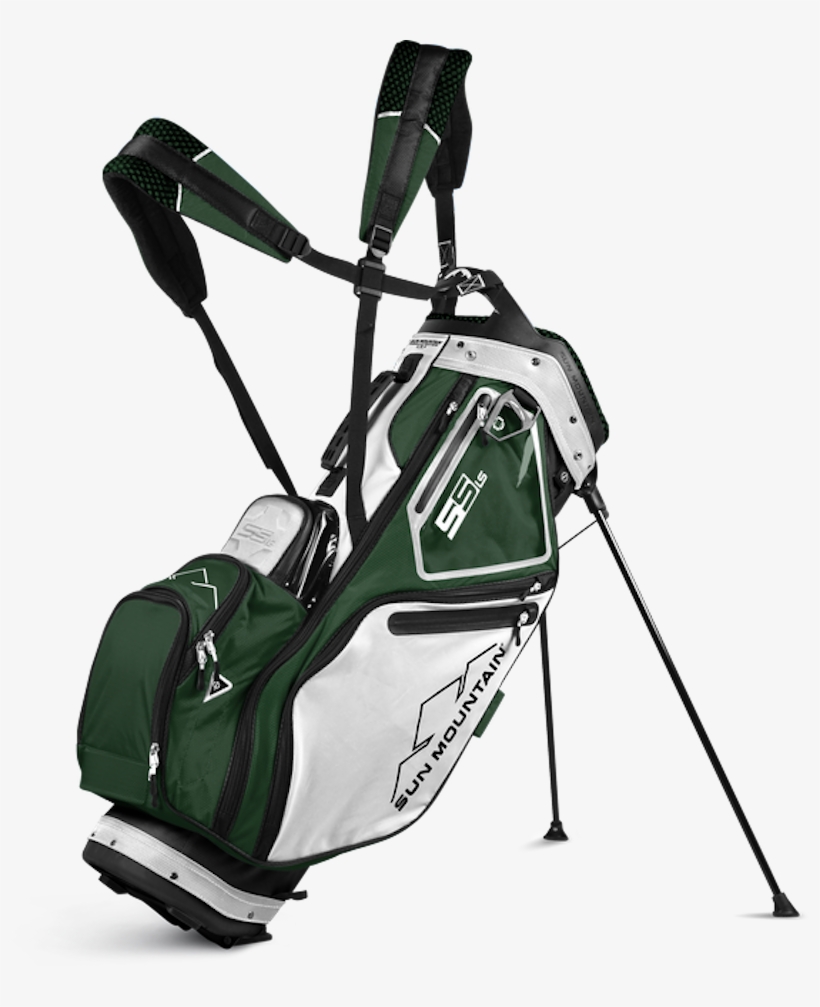 5 Ls Black Green White - Sun Mountain 5.5 Golf Bag, transparent png #2960624