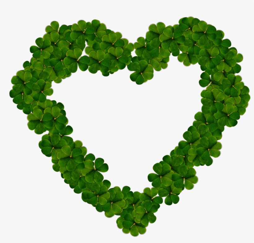Heart, Clover, Png, Love, Saint Patrick, Luck, Ireland - Green Leaf Heart Png, transparent png #2960728