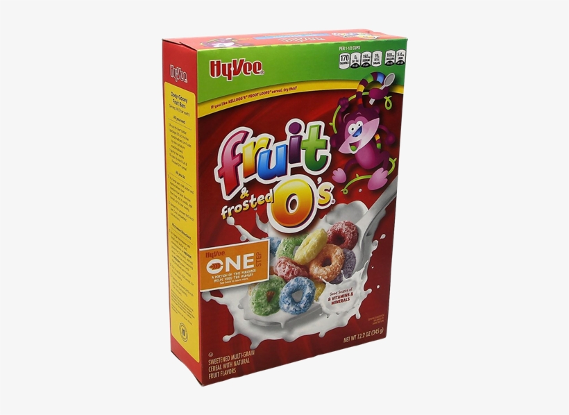 Hy-vee Fruit & Frosted O's Cereal - Breakfast Cereal, transparent png #2960780