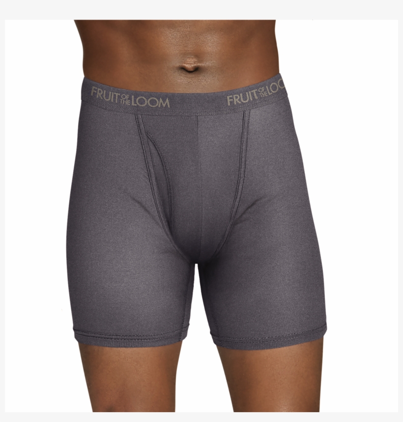 Men's Everlight Black/gray Boxer Briefs, - Fruit Of The Loom Underwear, transparent png #2960967