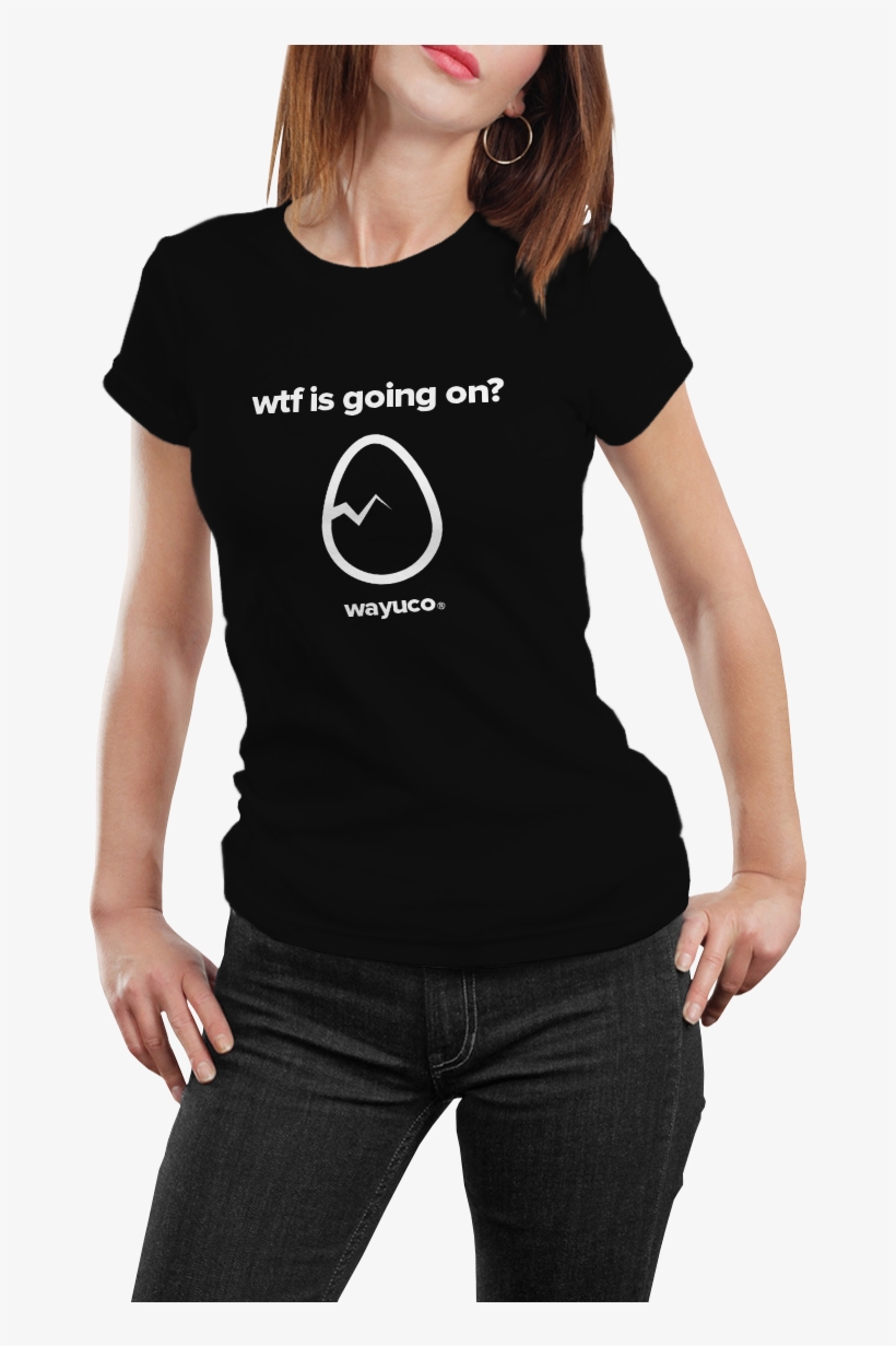 Huevo Wayuco Wtf Woman Black - Thats All Folks Shirt, transparent png #2961063