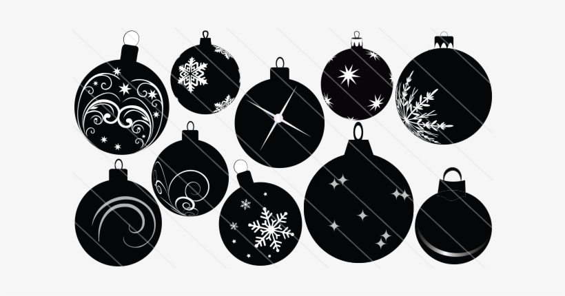 Christmas Bauble Silhouette Vector - Christmas Silhouette Png Transparente, transparent png #2961231