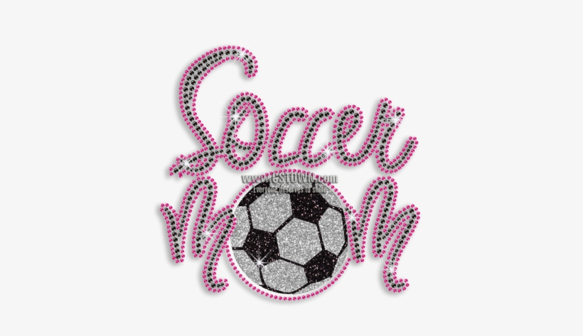 Magic Show Soccer Mom Rhinestud Glitter Iron On Transfer - Iron-on, transparent png #2961899