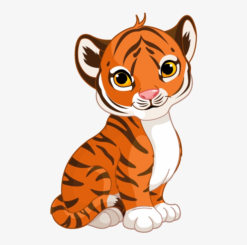 Cute Cartoon Tiger Cub, transparent png #2962154