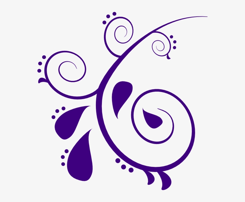 Paisley Purple Clip Art At Clkercom Vector Online Royalty - Design Black And White Butterfly, transparent png #2962683