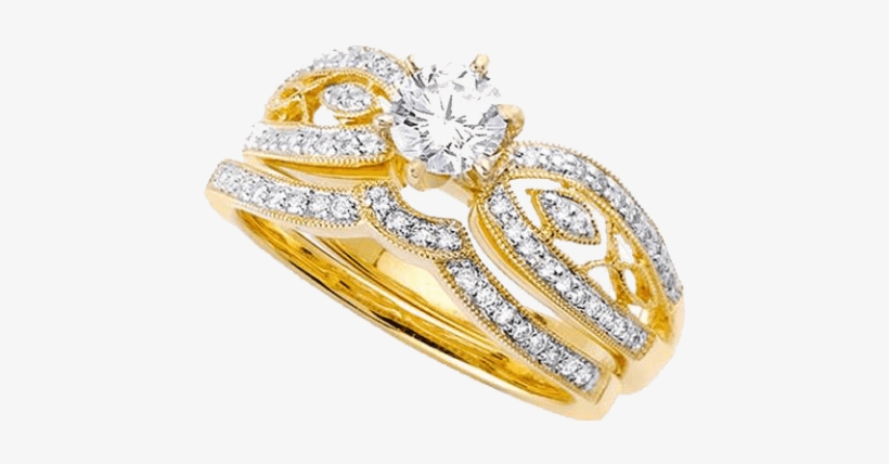 Free Png Gold Rings Image Png Images Transparent - Wedding Rings Gold For Women, transparent png #2962766