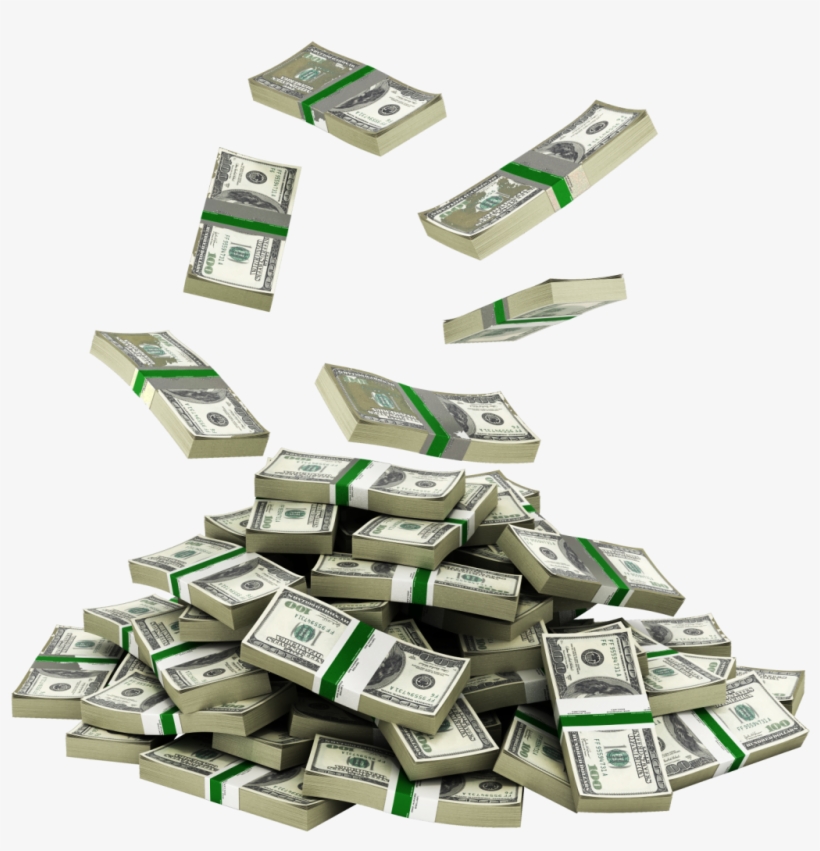 Luxury Items - Stack Money Falling, transparent png #2962828