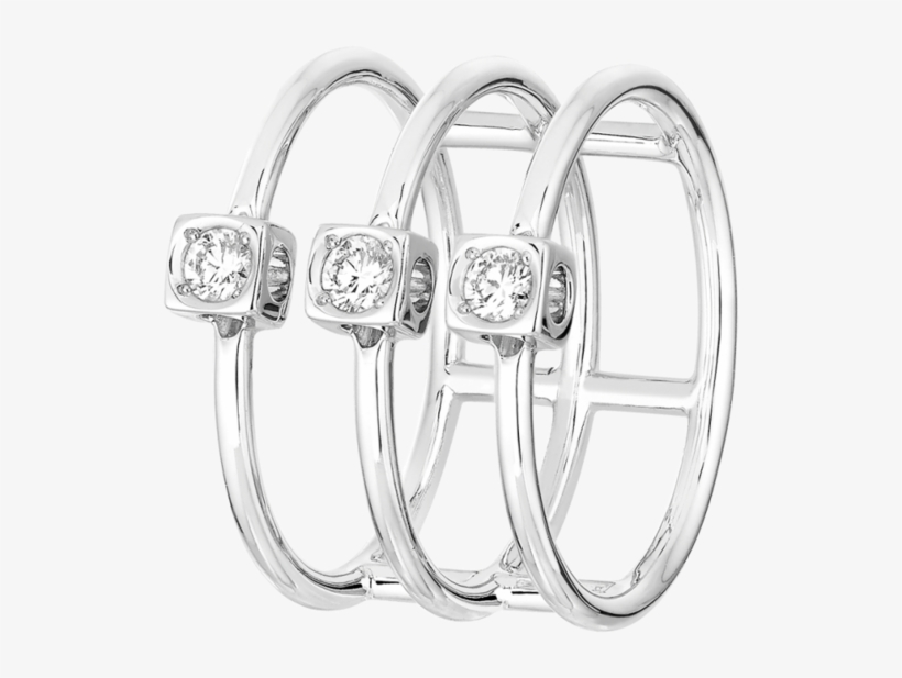 Dinh Van Le Cube Diamant Cuff Diamond Ring - Ring, transparent png #2963116