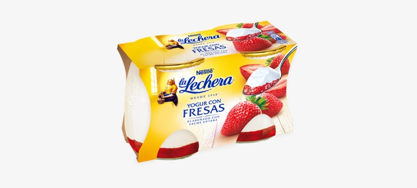Yogur Con Fresas - La Lechera Postre De Trufa, transparent png #2963450