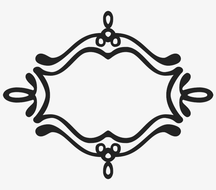 Ornamental Frame Rubber Stamp - Drawing, transparent png #2963651