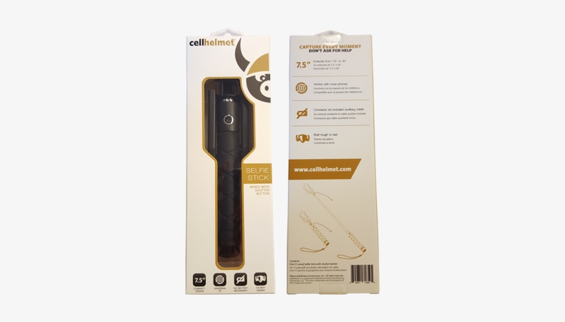 Cellhelmet Selfie Stick Packaging - Cellhelmet, transparent png #2964119