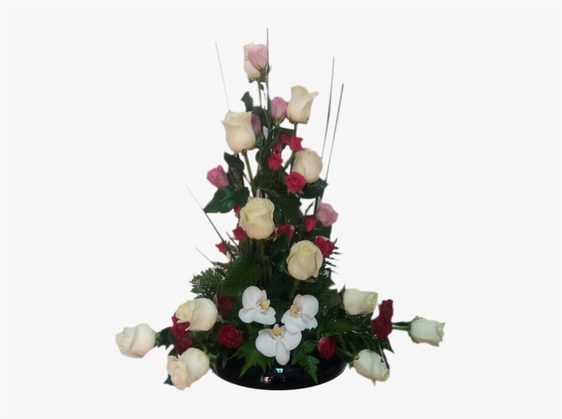 Arrimo En Rosas Y Orquídea - Garden Roses, transparent png #2964124