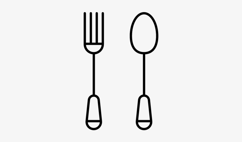 Thin Fork And Thin Spoon Vector - Fork, transparent png #2964191