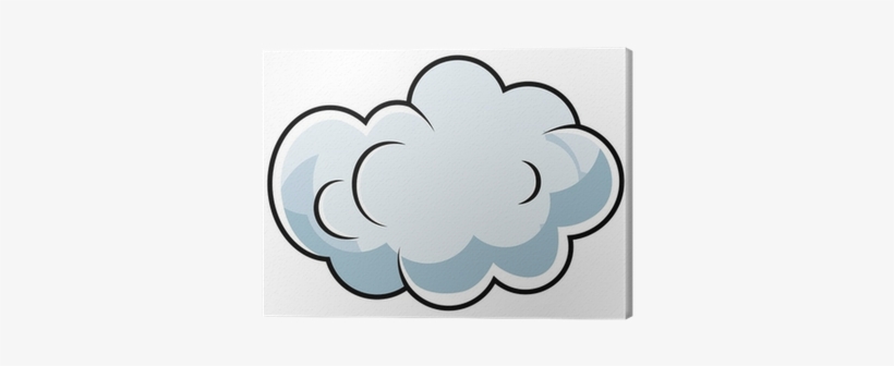 Cute Comic Cloud Cartoon Vector Canvas Print • Pixers® - La Philosophie Décomplexée - Trade Paperback, transparent png #2964693