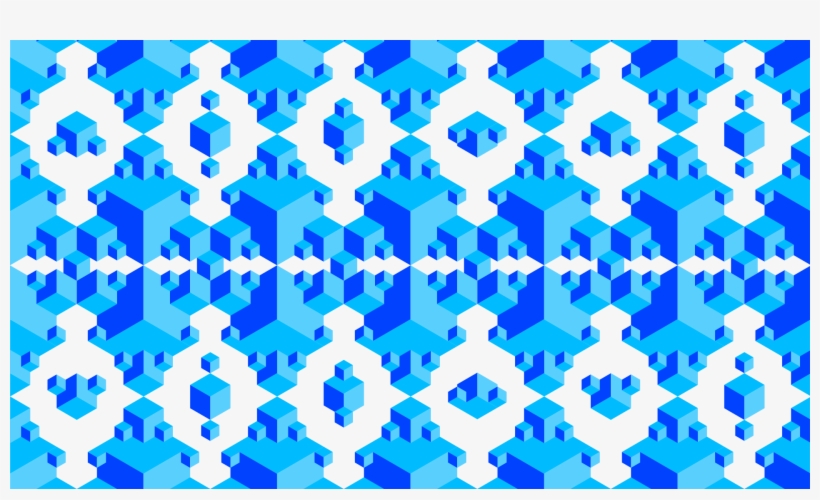 A Geometric Pattern On A Blue Background - Cube, transparent png #2964900