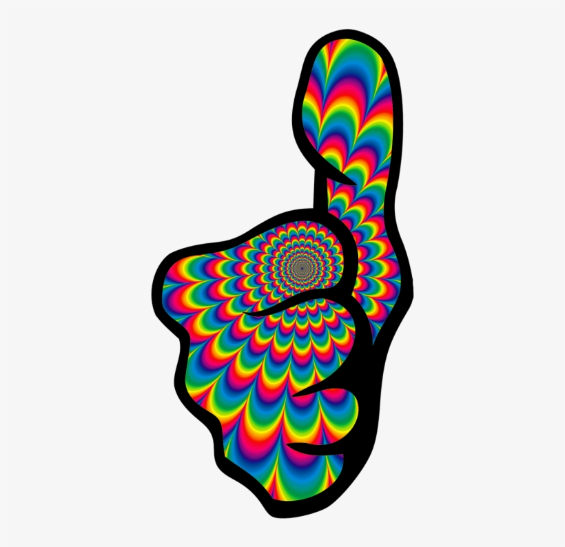 Psychedelic,thumbs - 60s Thumbs Up, transparent png #2965270