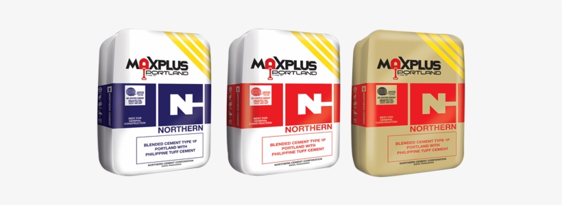 3 Yellow Stripes At The Upper Right Corner Of The Bag - Maxplus Cement, transparent png #2965389