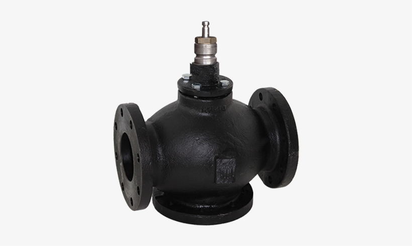 3-way Flanged Cast Iron Globe Valves - Valve, transparent png #2965429