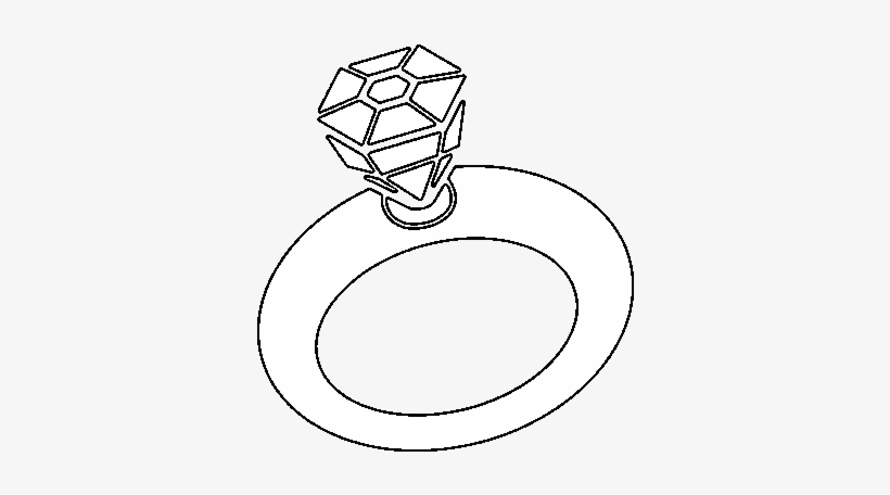 Simple Wedding Ring Coloring Pages - Drawing, transparent png #2965633
