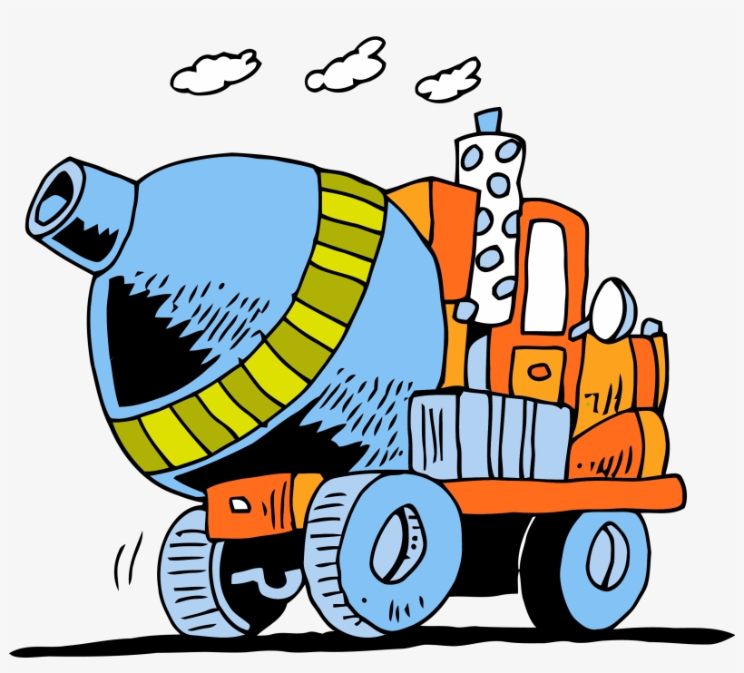 Cement Truck Going Clipart Png - Ready-mix Concrete, transparent png #2965948