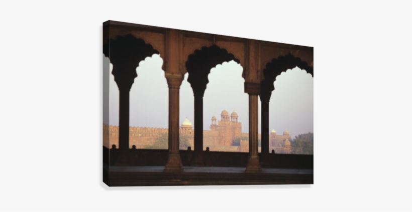 India, View Of Red Fort From Jama Masjid - Frame In Frame Of Redfort, transparent png #2966110