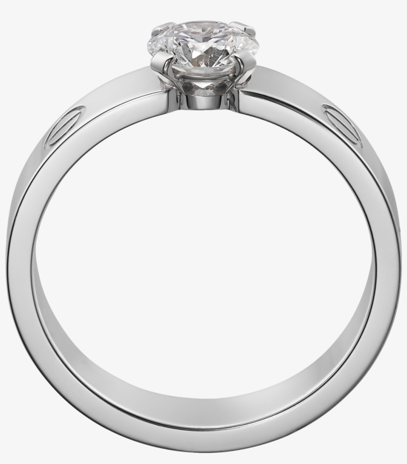 Love Solitaire, White Gold, Diamond - Ring, transparent png #2966536