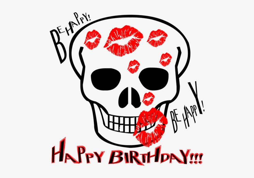 Happy Birthday Creepy - Simple Skulls, transparent png #2966659